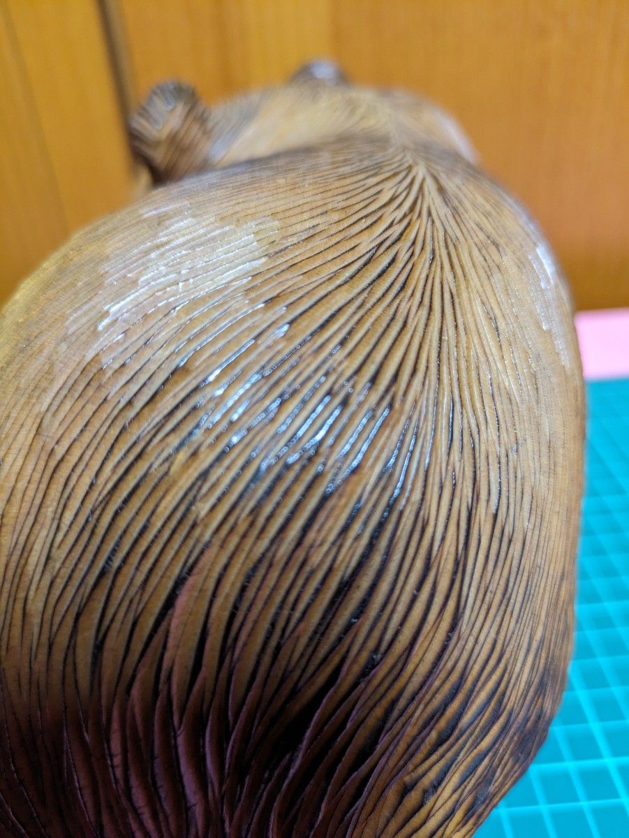 木彫り熊木彫りのクマオブジェ インテリア アンティーク 置物 木製 北海道 木彫り 彫刻住まい一刀彫