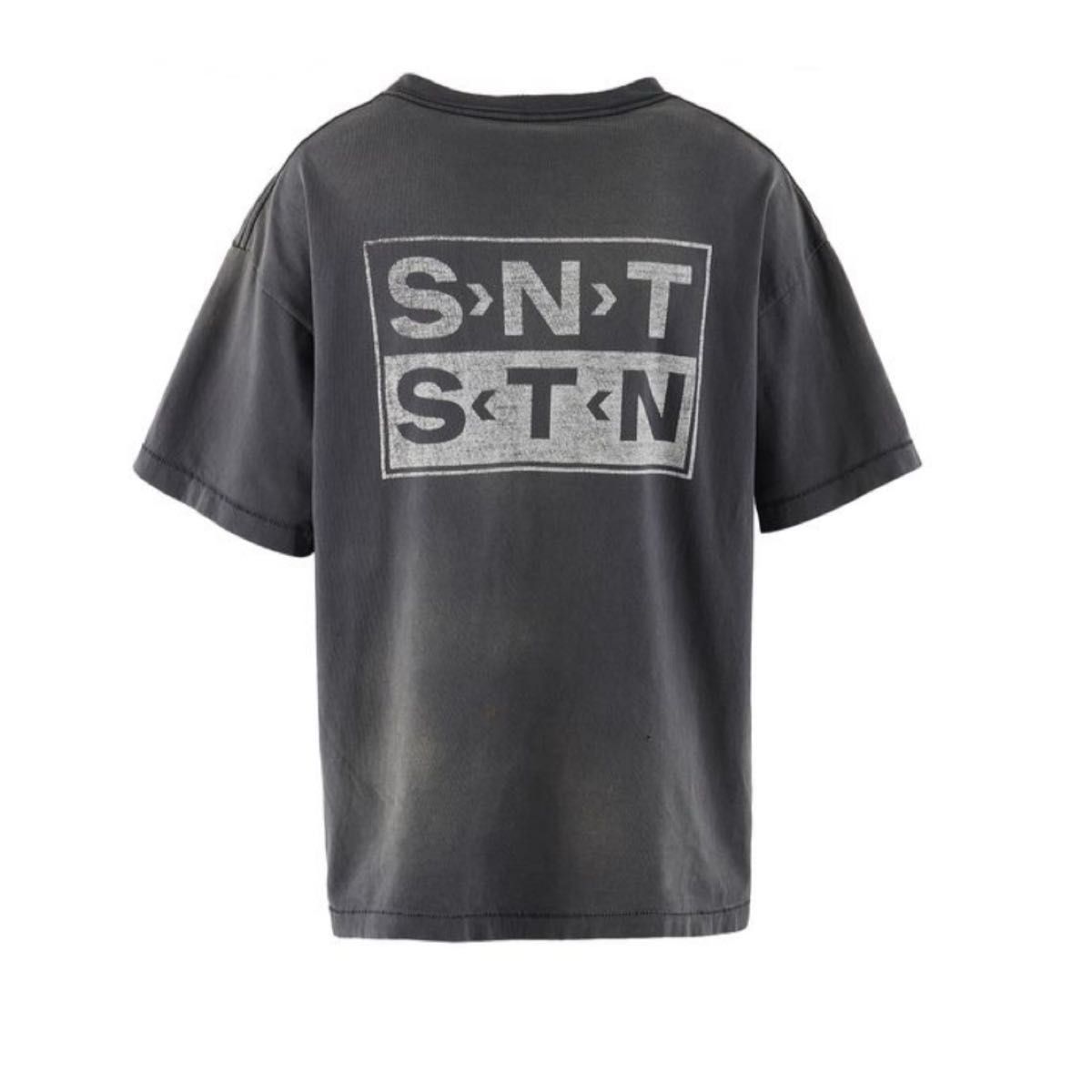 SAINT MICHAEL Tシャツ・カットソー グレー A077525E0035 Saint Michael 23AW SS TEE SAINT ロゴ Tシャツ セイント
