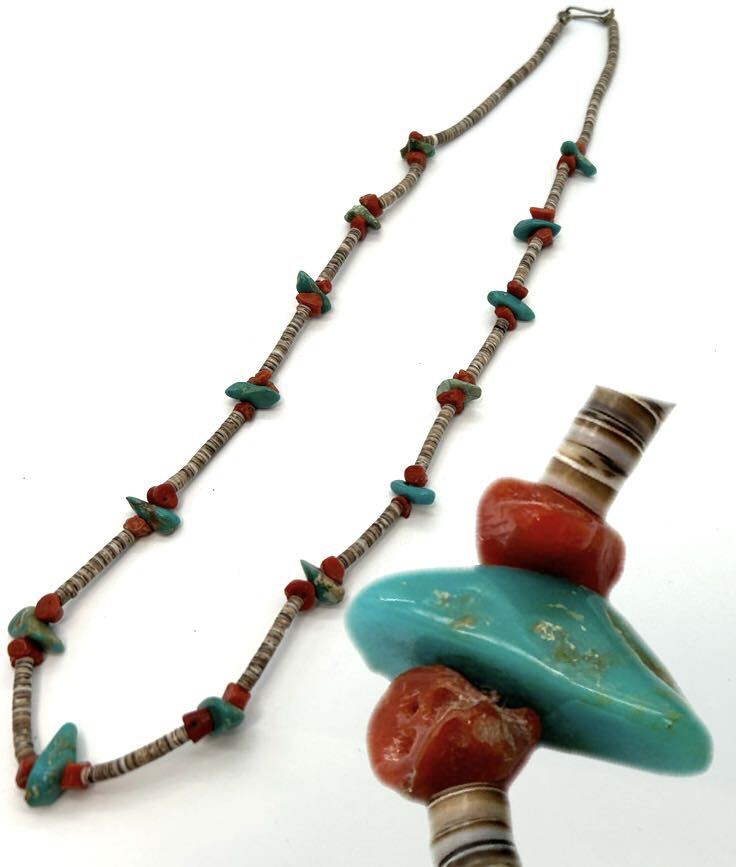 [.] old fee glass beads tonbodama red ..? necklace approximately 61cm0 Buddhism fine art * China fine art * sphere *a dog * glass skill * folkcraft goods A786