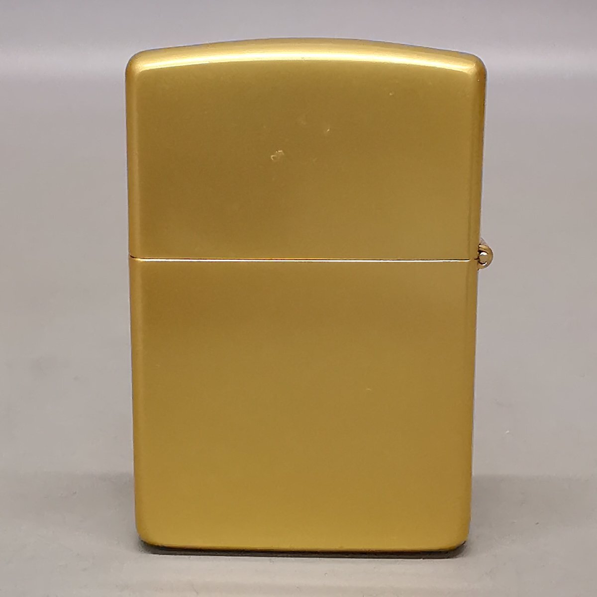 未使用 ZIPPO ジッポー 1991年製 斜めロゴ ゴールドカラー オイルライター Z5613_画像2