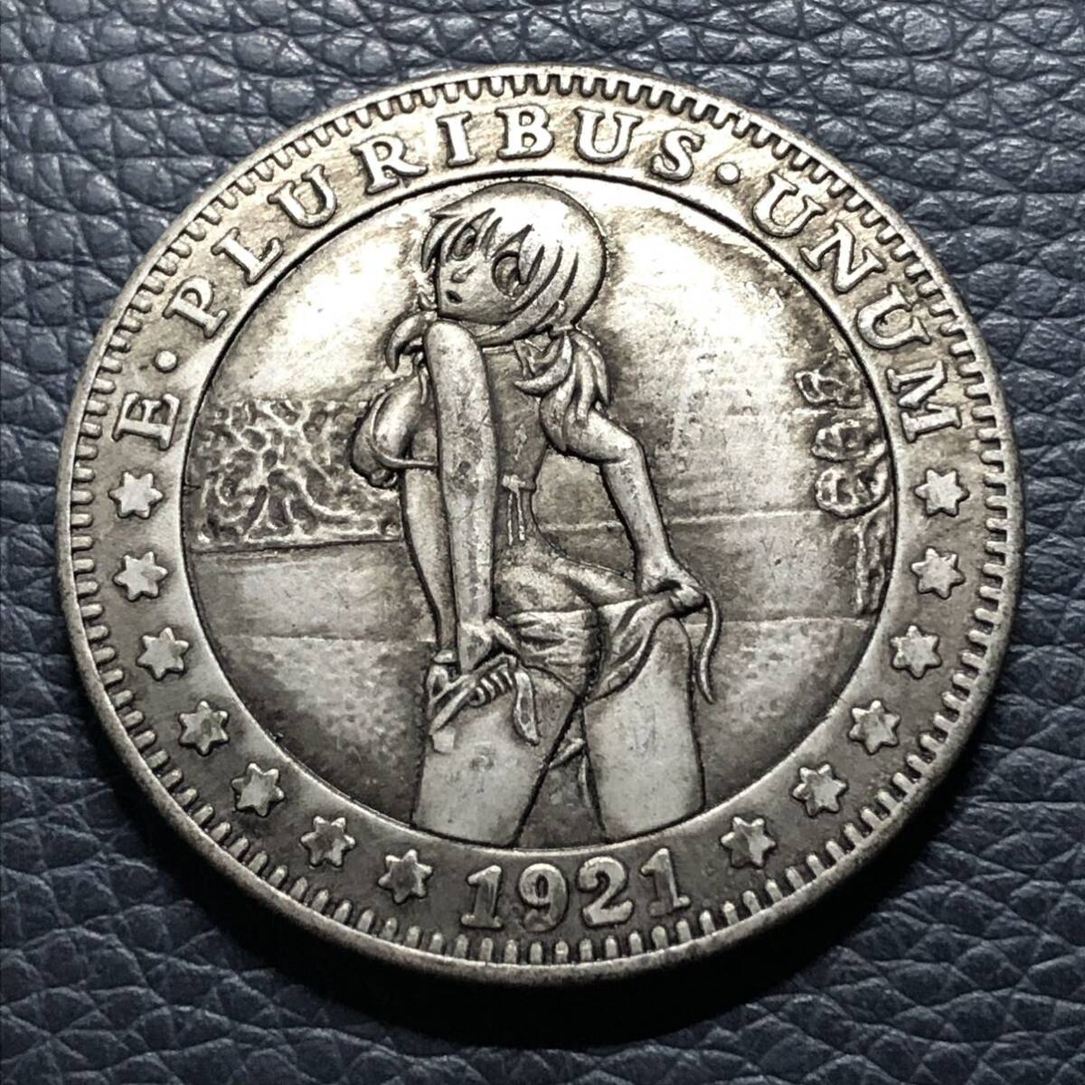 外国古銭 アメリカ 1921年 裸女 ONE DOLLAR イーグル 一円銀貨 大型銀貨 貿易銀 古銭 の画像1