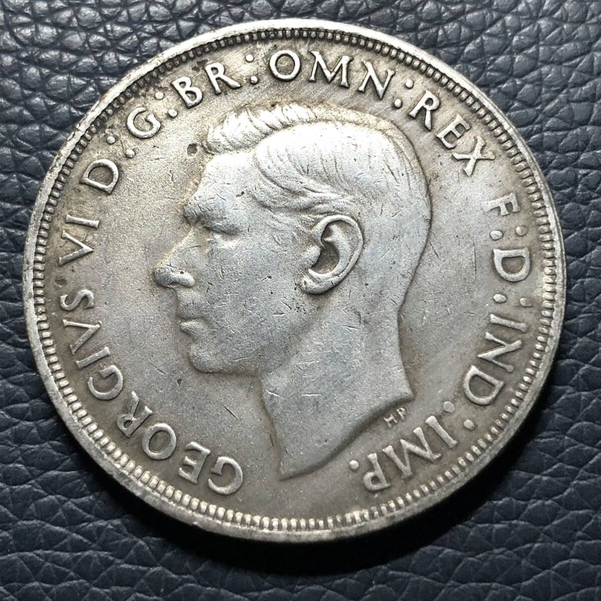 外国古銭 イギリス 1937年 3ペンス 銀貨 ジョージ6世 アンティーク 大型銀貨 の画像2