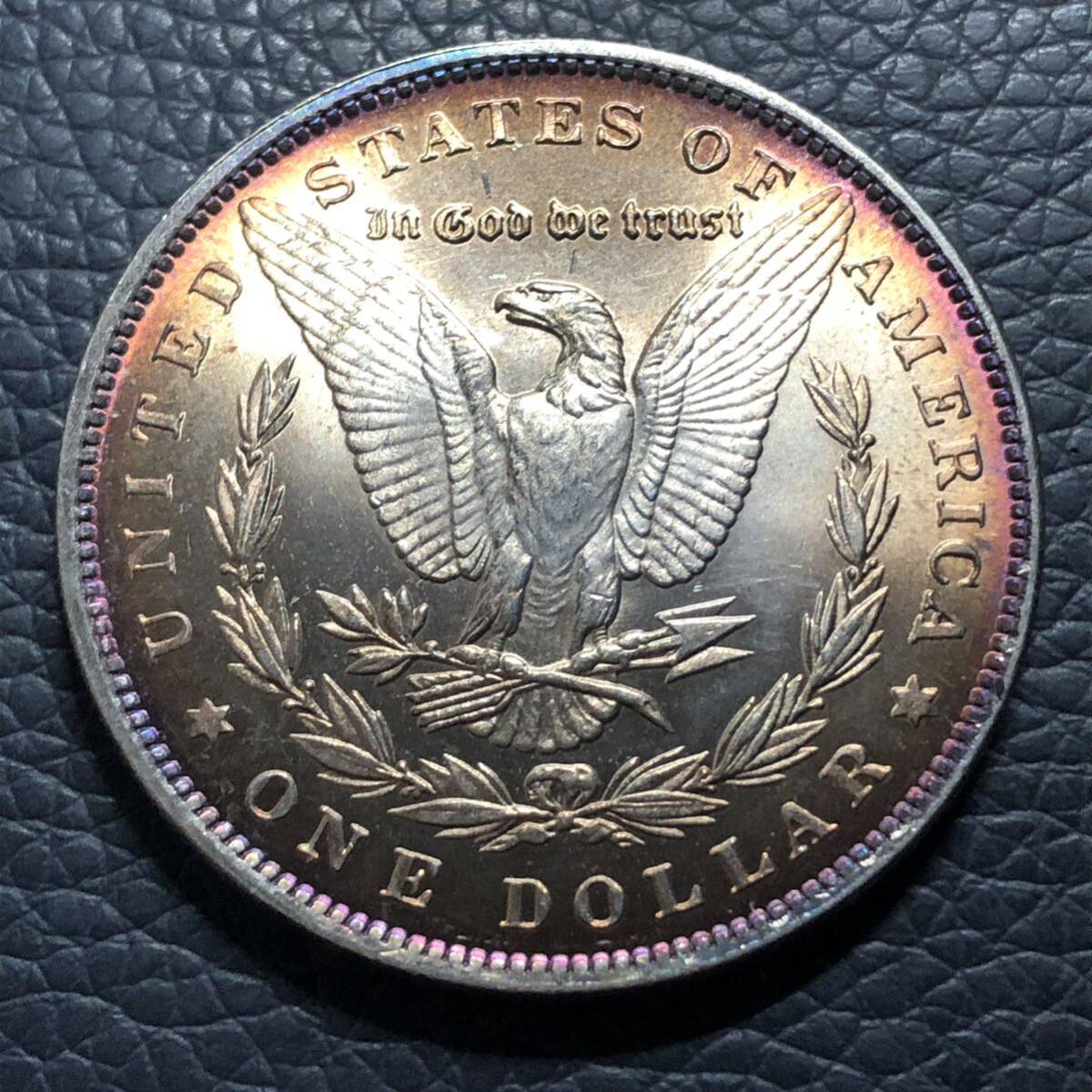 外国古銭 アメリカ 銀貨 1895年 1ドル 自由の女神 モルガン イーグル 1円銀貨 大型銀貨 貿易銀 古銭 の画像2