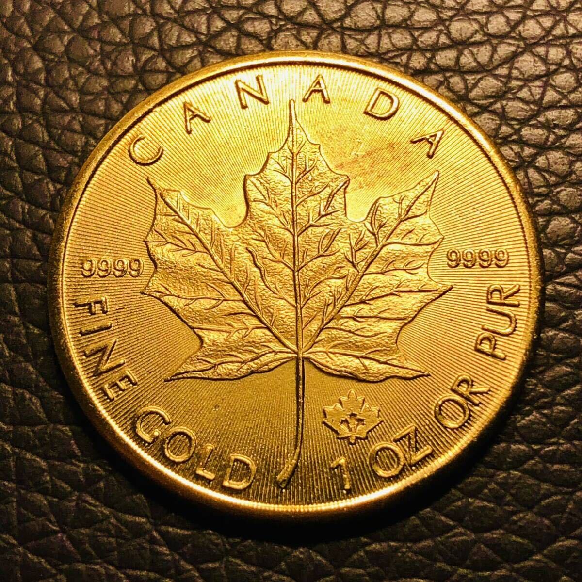 外国古銭 カナダ エリザベス2世記念 2021年 小型金貨 メイプルリーフ金貨 の画像1