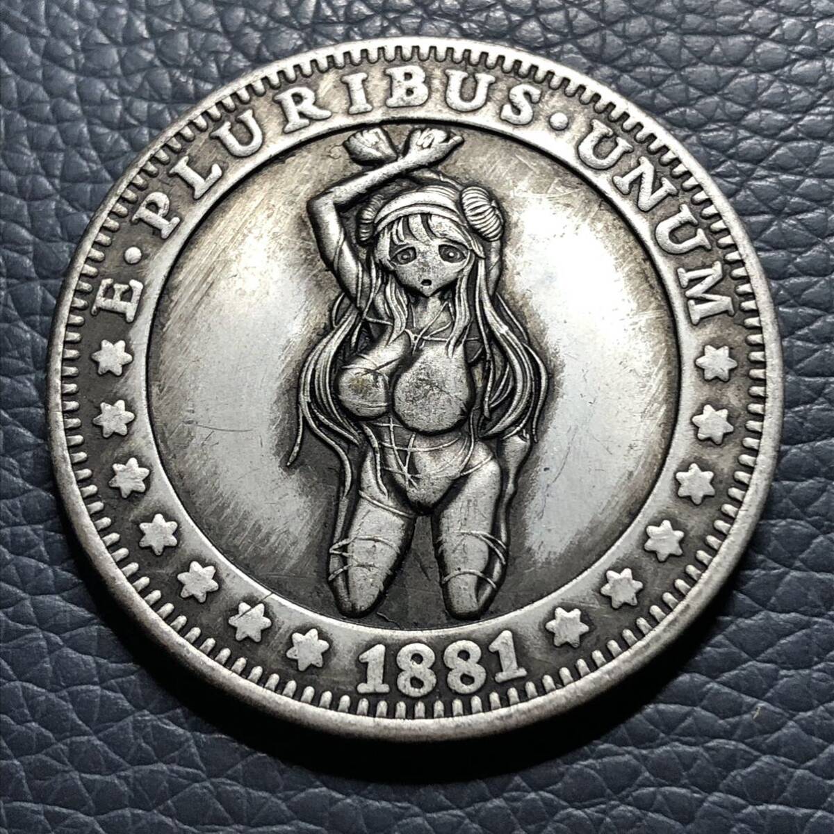 外国古銭 アメリカ 1881年 裸女 ONE DOLLAR イーグル 一円銀貨 大型銀貨 貿易銀 古銭 希少の画像1