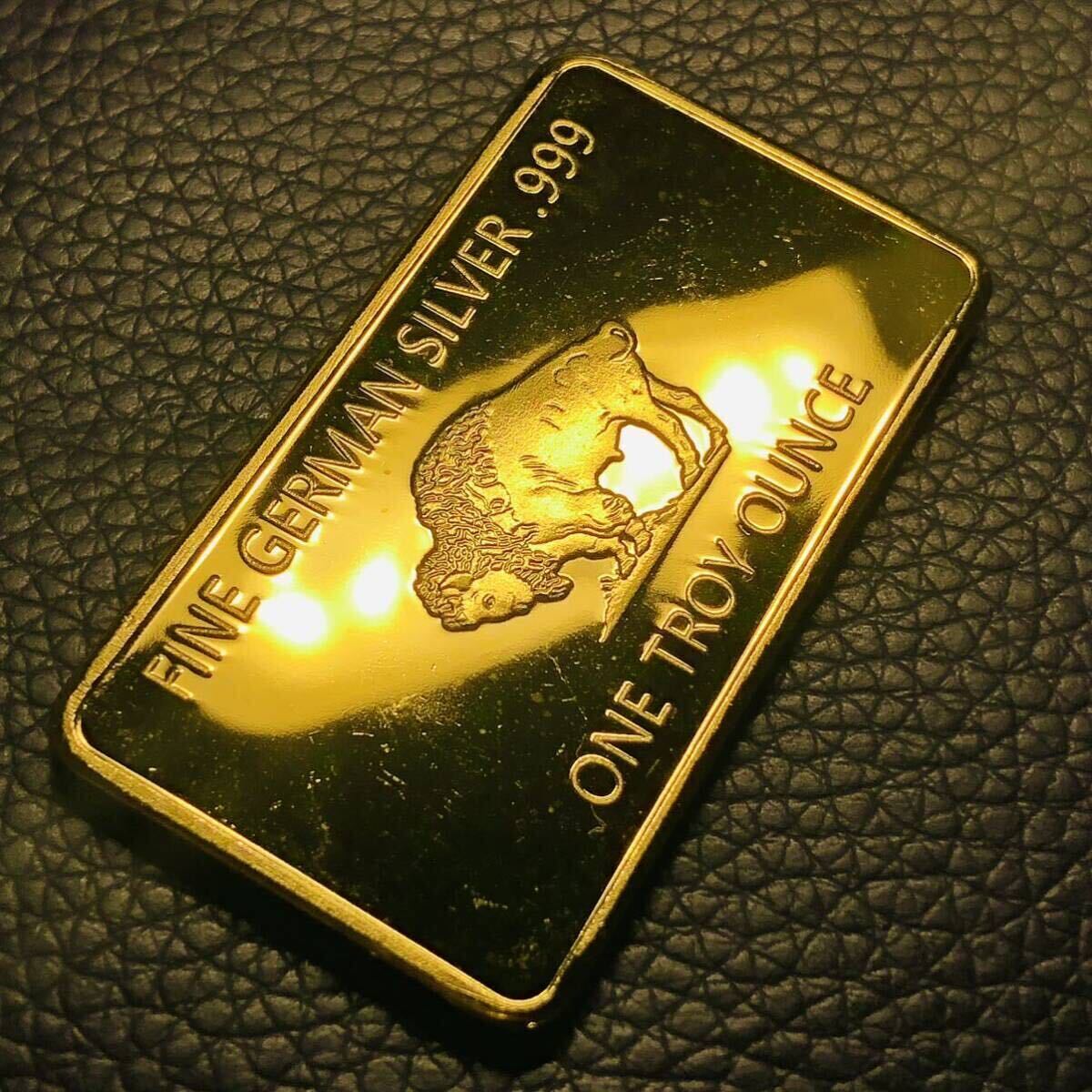 外国古銭 アメリカ 1ドル記念 1オンス ゴールドバー GOLD 大型金貨 古銭 カプセル付きの画像2