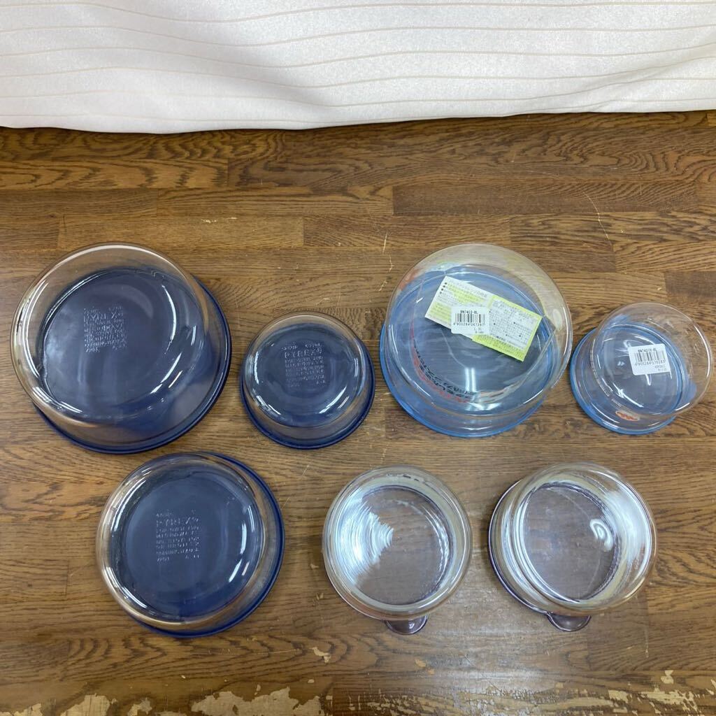 [ preservation container Pyrex set sale 7 point set ] tapper wear PYREX glass made large middle small airtight container cookware scale attaching [B9-1①]0416