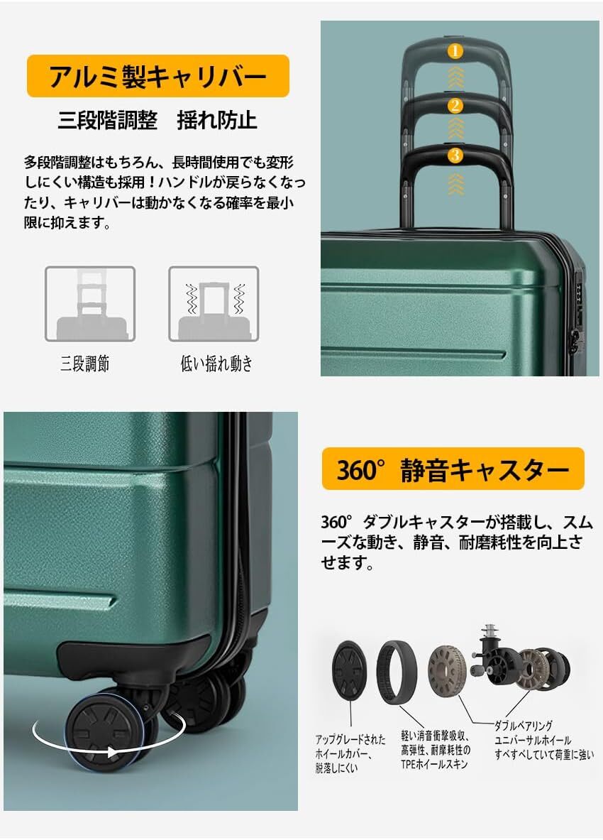  free shipping * suitcase high capacity Carry case 6. carry bag 60L fastener type TSA lock large Impact-proof PC+ABS gray 6.24 -inch L