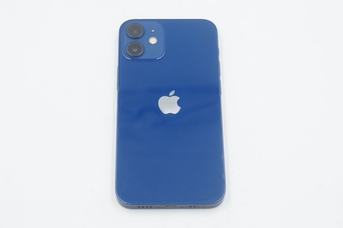 ★☆全額返金保証!最速発送!【iPhone12 mini 128GB SoftBank ブルー 白ロム 動作確認済 液晶難あり】★☆(202403-04786-Skaitori)