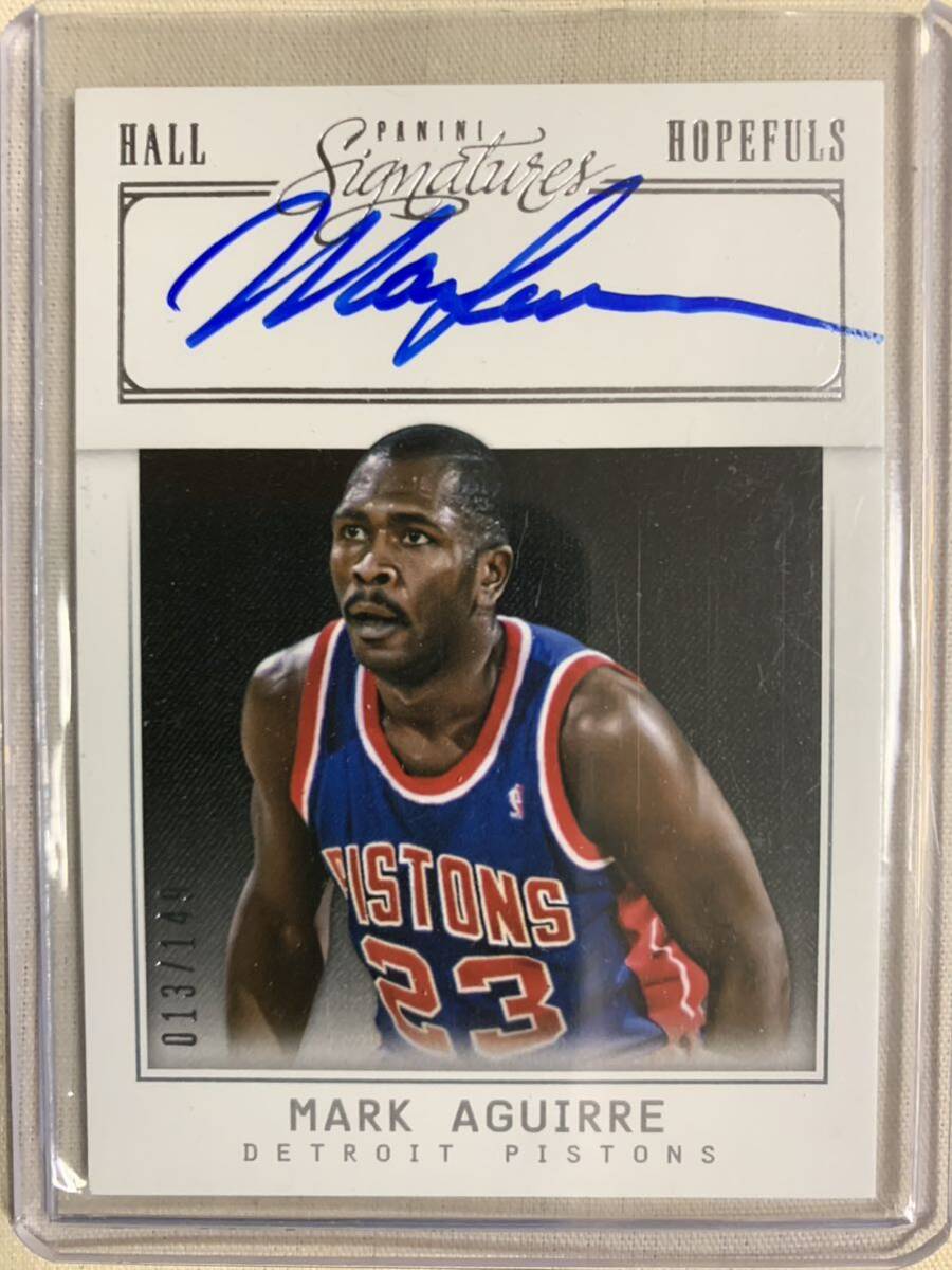 2013-14 PANINI SIGNATURES HALL HOPEFULS SIGNATURES #14 MARK AGUIRRE #013/149 マーク・アグワイア パニーニ サイン オート ドラフト1位の画像1