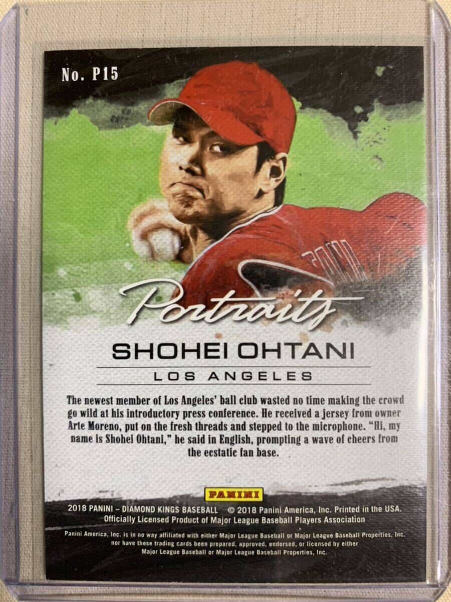 2018 PANINI DIAMOND KINGS PORTRAITS #P15 SHOHEI OHTANI 大谷翔平 パニーニ インサートカードの画像2