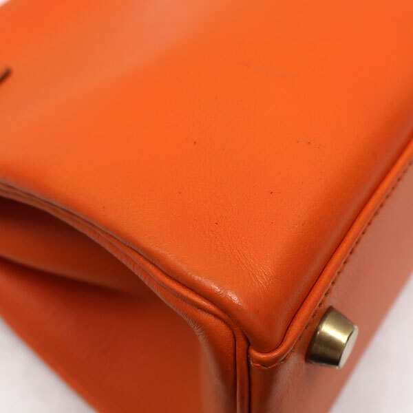 【美品】HERMES／エルメス　ミニケリー20　ヴォーガリバー　オレンジ　〇X刻印　ショルダーバッグ　600040049_画像5