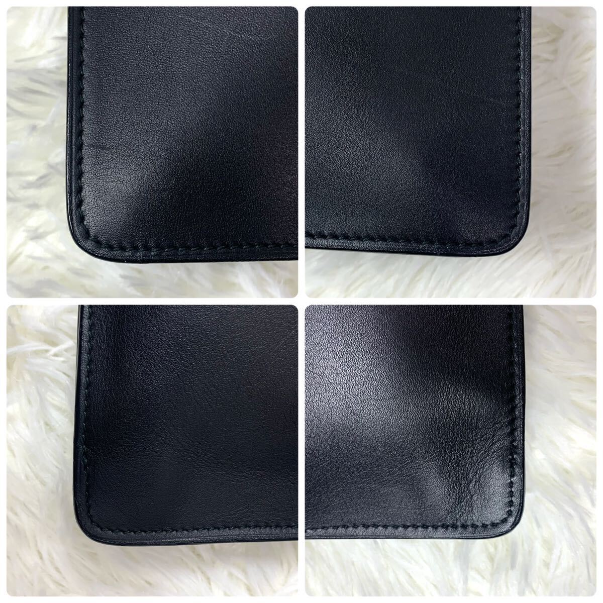 1円 美品/付属品完備 ●Cartier カルティエ メンズ クラッチバッグ セカンド ロゴ金具 ブラック レッド 黒 赤 レザー 本革 A4収納 書類の画像6