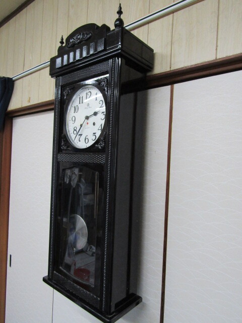 ◇アンティーク 大型 掛時計 アイチ時計電機 稼働品 高さ108ｃｍ◇_画像5