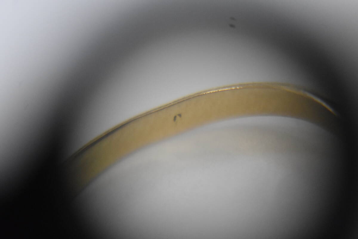 うぶ品 K18刻印 石付リング 18金 指輪 約3.6g の画像8