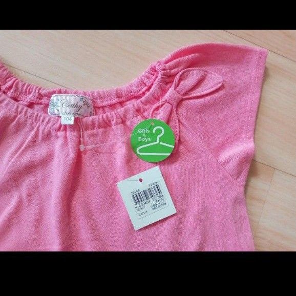 104cm 未使用　タグ付　マザウェイズ　ノースリーブ　ピンク　 半袖Tシャツ トップス Tシャツ カットソー キッズ