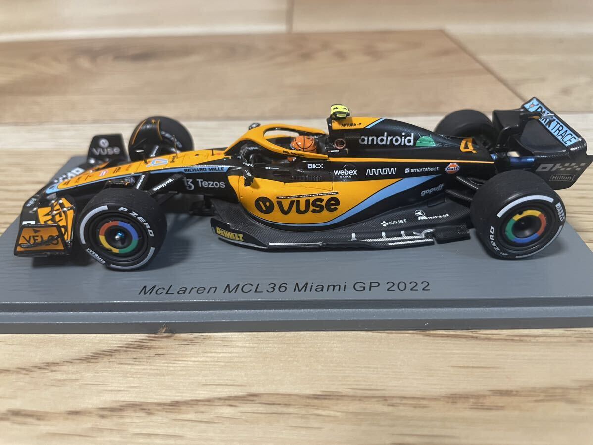 S8535 スパーク 1/43 マクラーレン McLaren MCL36 #4 McLaren F1 Team Miami GP マイアミGP 2022 L. ノリスの画像2