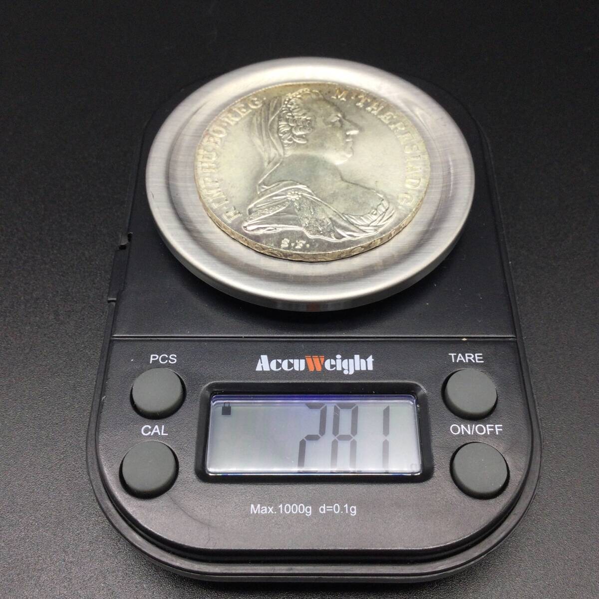 【1353】 オーストラリア 銀貨 マリアテレジア 1780年 1ターラー 重量約28.1ｇ コイン メダル 貨幣の画像5