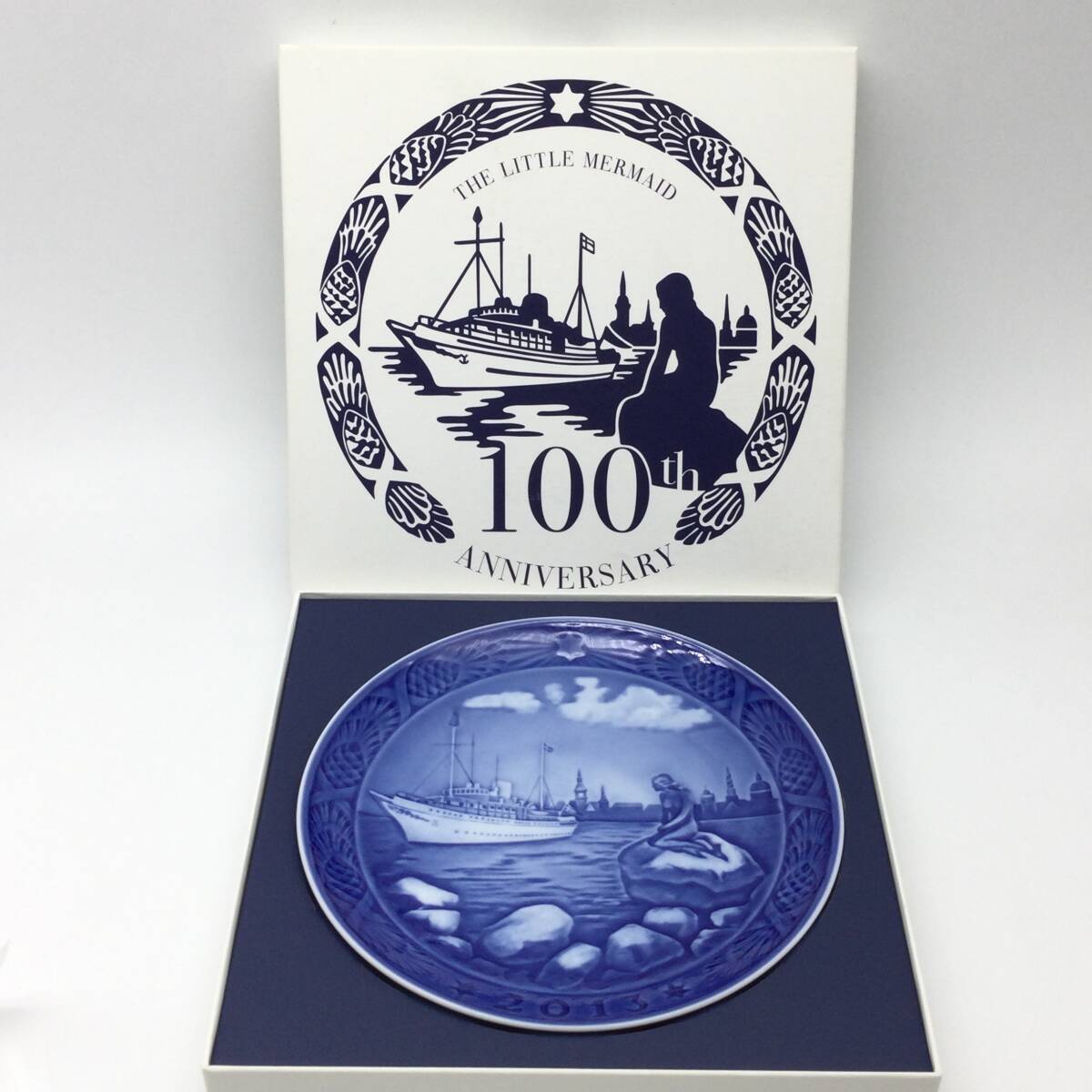 【2805】ROYAL COPENHAGEN ロイヤルコペンハーゲン イヤープレート 2013年 リトルマーメイド 100周年記念 人魚姫 洋食器 ウォールプレートの画像1