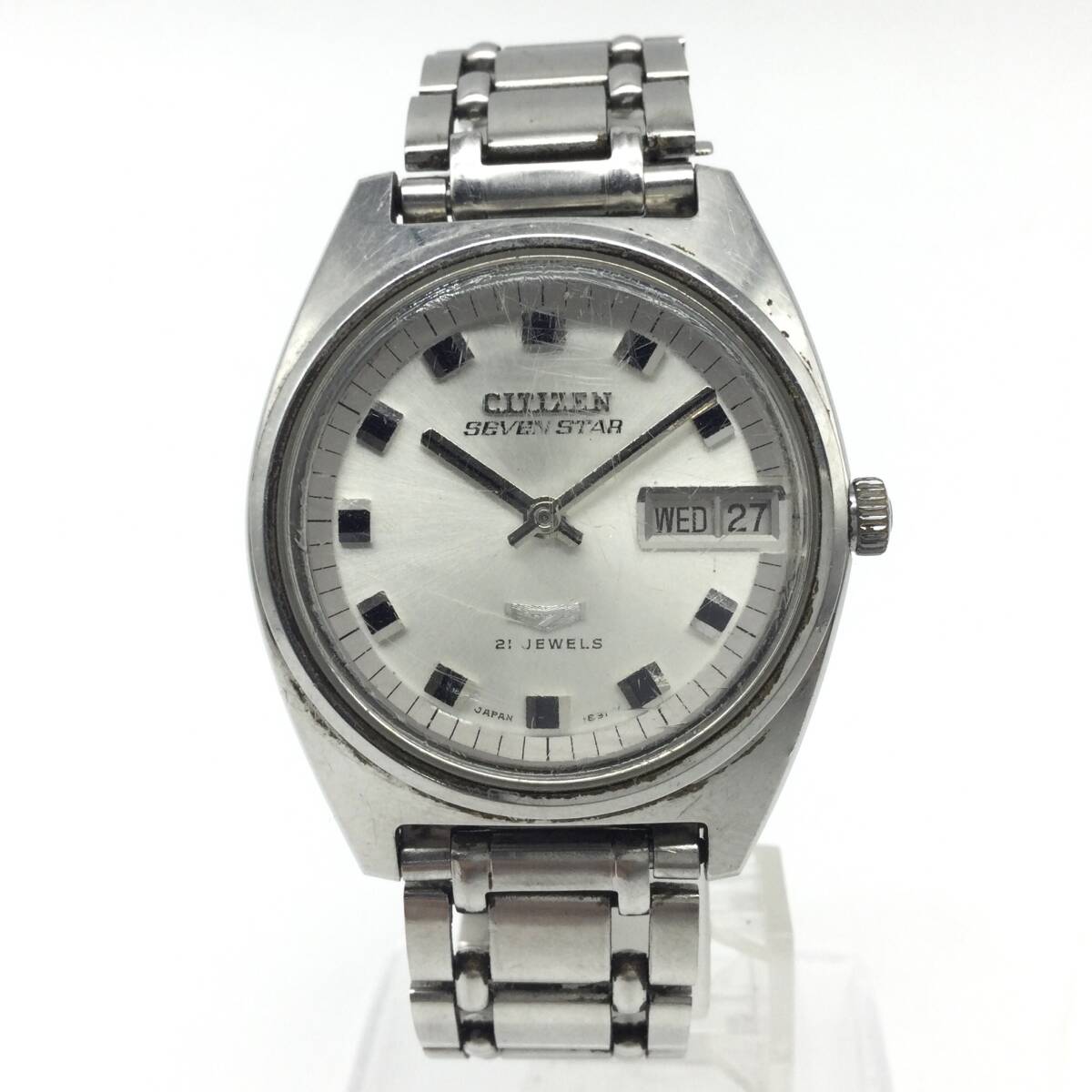 【2162】CITIZEN SEVEN STAR 2806-TA 21JEWELS シチズン セブンスター 21石 デイデイト 自動巻き オートマチック 稼働品 メンズ腕時計_画像1