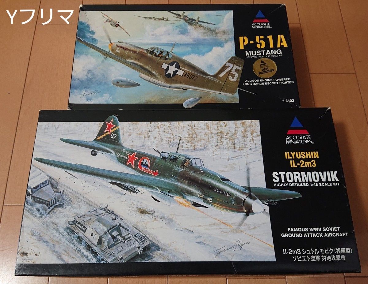 1/48 アキュレイト P-51Bムスタング & IL2m3シュトルモビク