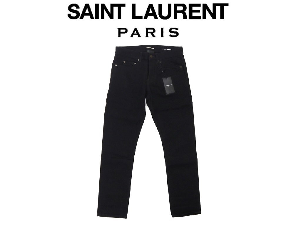 12万新品◆30◆SAINT LAURENT ETIENNE 黒デニムジーンズ パンツ ㈱ケリング【サンローラン】1円の画像1