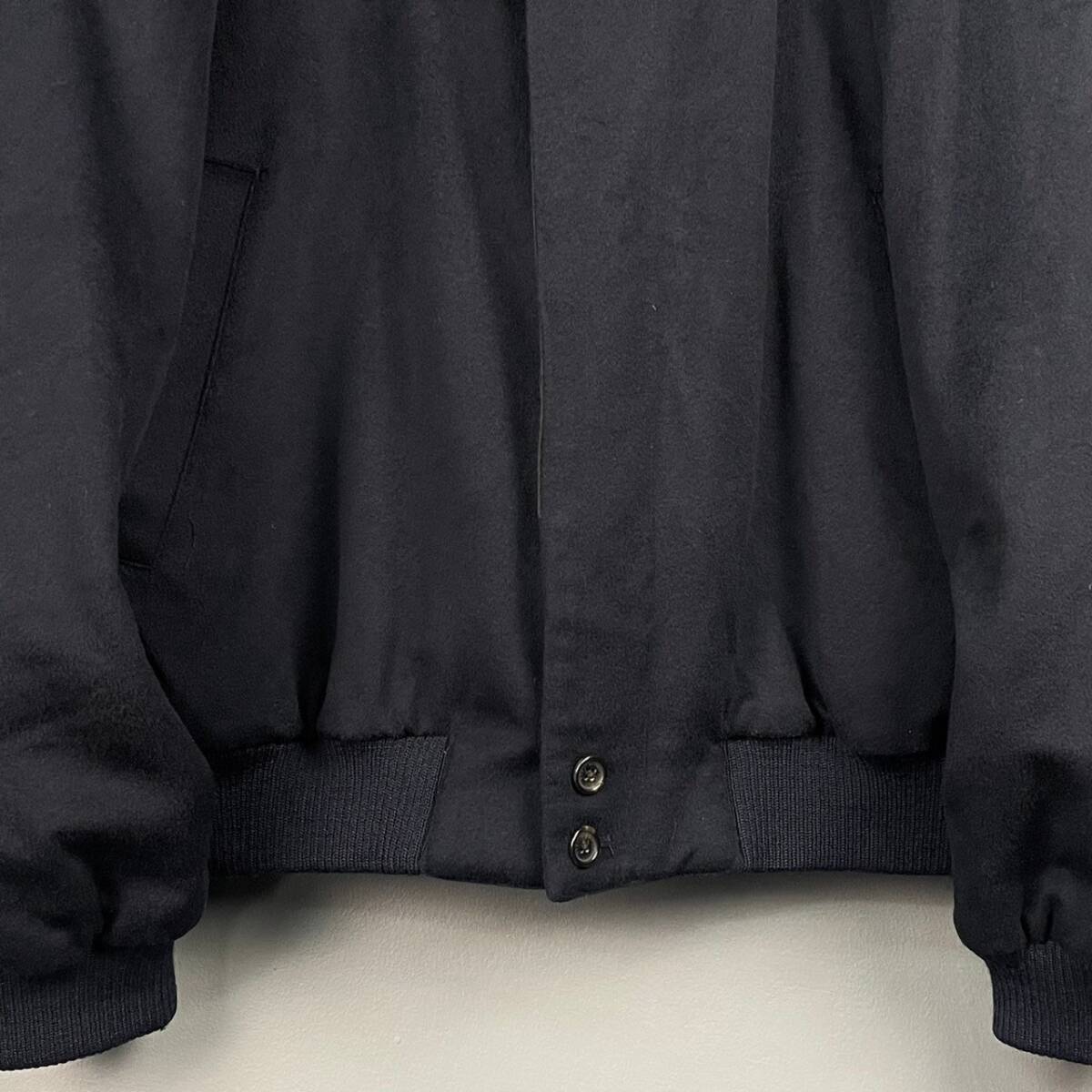 Wm463 正規品 ブルックスブラザーズ ロロピアーナ スウィングトップ ブルゾン 中綿 ウール ジャケット 比翼ジップ 濃紺 メンズ の画像5
