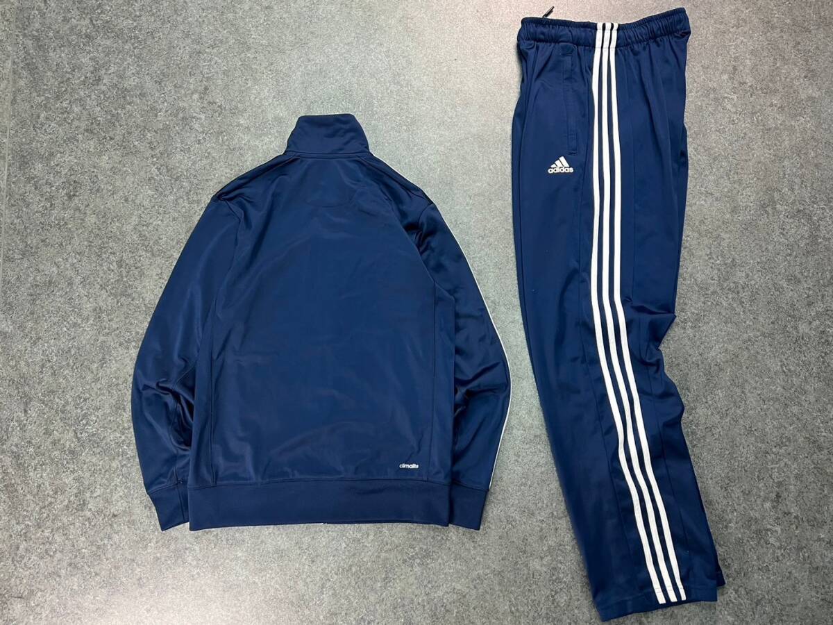 Wm540 ADIDAS ESSENTIALS アディダス エッセンシャルズ ジャージ トラックスーツ セットアップ ネイビー 紺 メンズ_画像6