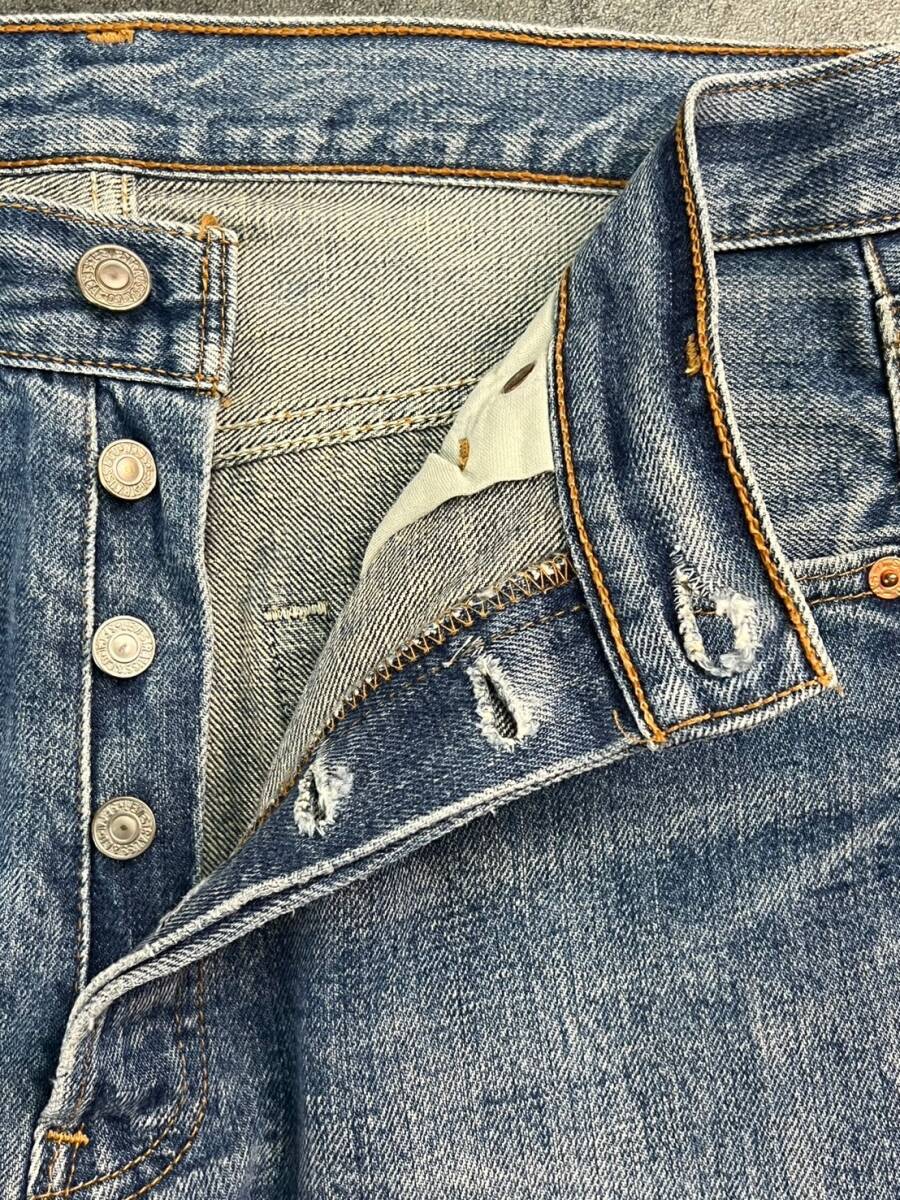 Wm552 USA производства 00s 2000 год производства Levi\'s Levi's 501 обратная сторона печать 553 солнечный be NEAT Denim брюки джинсы кнопка fly 