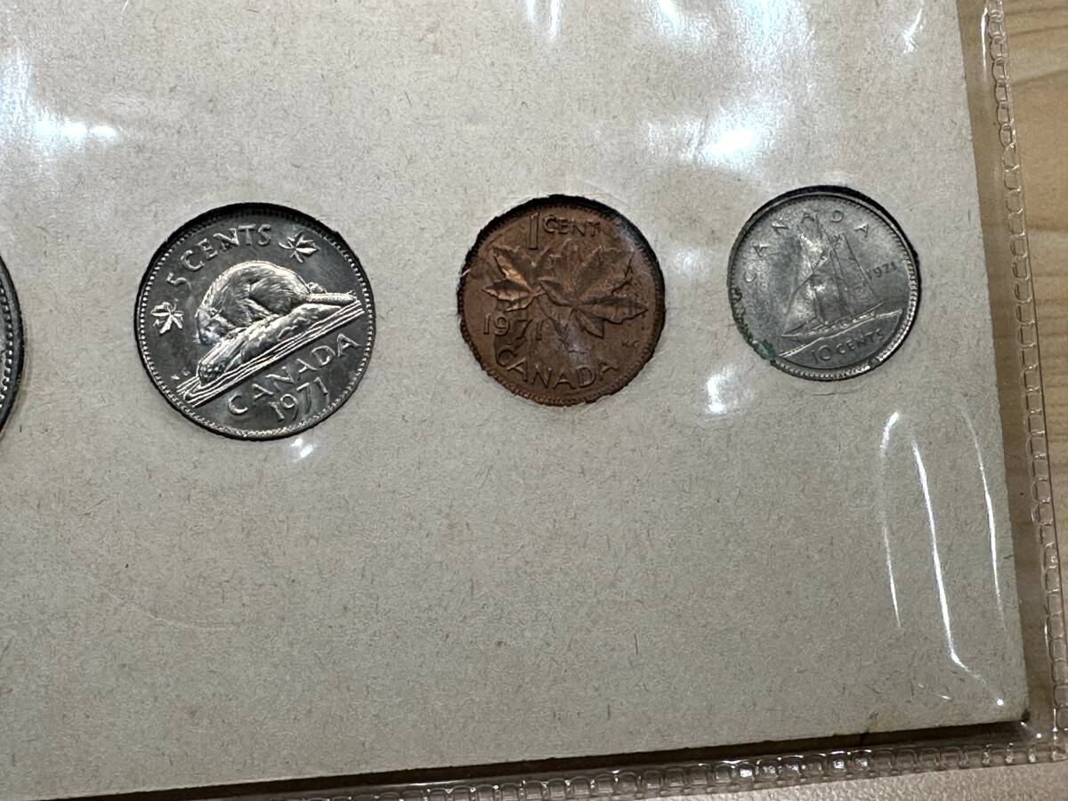 [3449] カナダ硬貨 6点セット 保管品 BRITISH COLUMBIA CENTENNIAL 1871〜1971 CANADA 1971 コイン 硬貨 セット メダル 貨幣 現状品の画像5