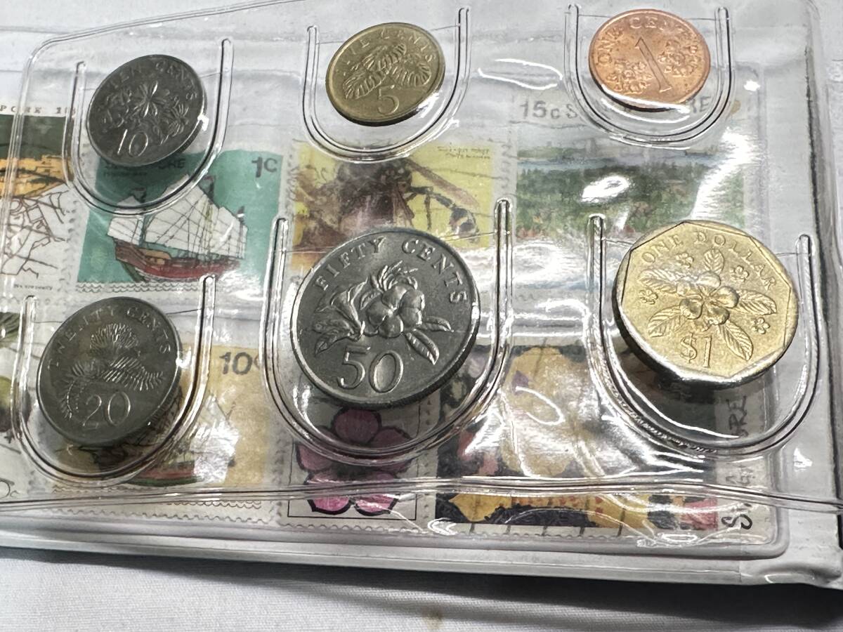 4168) シンガポール マレーシア 貨幣セット コインセット 海外 硬貨 お土産 コレクション キズあり 汚れありの画像5