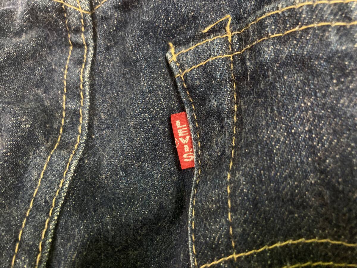 ★701XX★ 濃紺 Levi’s リーバイス W32 L34 ビッグE 隠しリベット 赤耳 シンチバック デニムパンツ 90s ヴィンテージ ジーンズ 激安 復刻の画像6