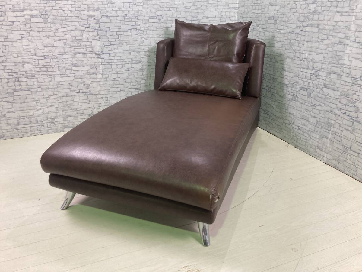 *Armoniaaru moni a* Bella curva couch sofa 1 seater . sofa EPU leather tea Brown Osaka receipt possible bela car ba high class super-discount cheap 