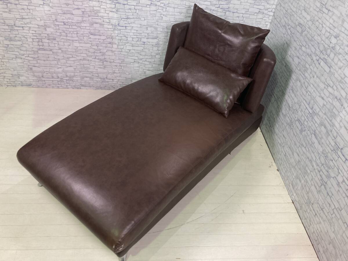 *Armoniaaru moni a* Bella curva couch sofa 1 seater . sofa EPU leather tea Brown Osaka receipt possible bela car ba high class super-discount cheap 