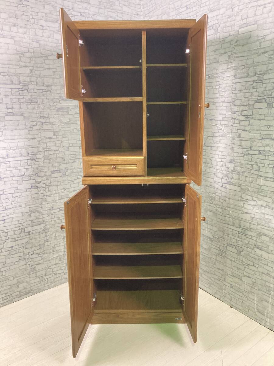 * mirror attaching * high capacity large shoes box tea light brown super-discount cheap shoes rack Osaka receipt possible 60 mirror shoes box shoe rack wooden 