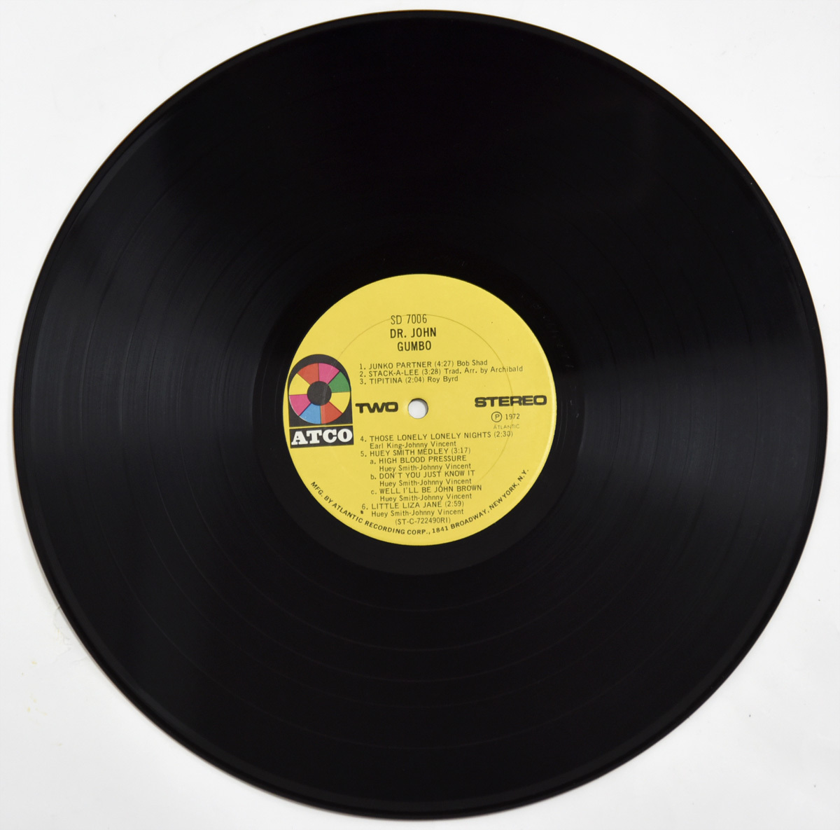 USオリジナル盤 Dr. John / Dr. John's Gumbo / ATCO Records 試聴可 SD 7006 LPレコード 『Iko Iko』収録の画像5