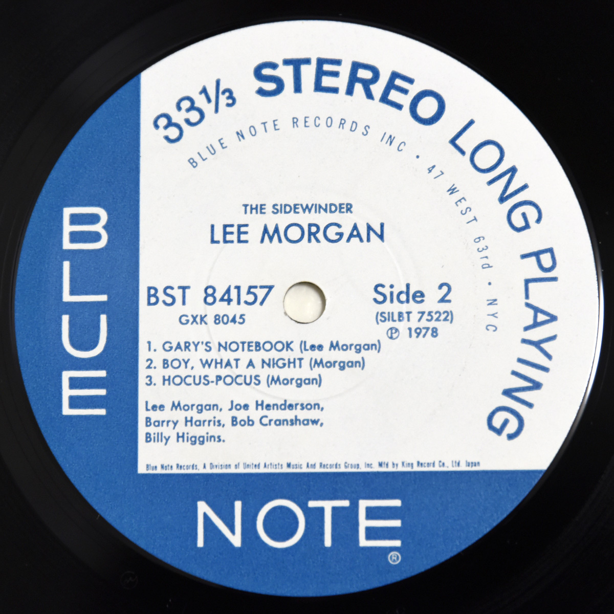 試聴可 Lee Morgan / The Sidewinder / Blue Note BST 84157 LPレコード 日本盤 帯付き リー・モーガン ブルーノート BST-84157 東芝の画像7