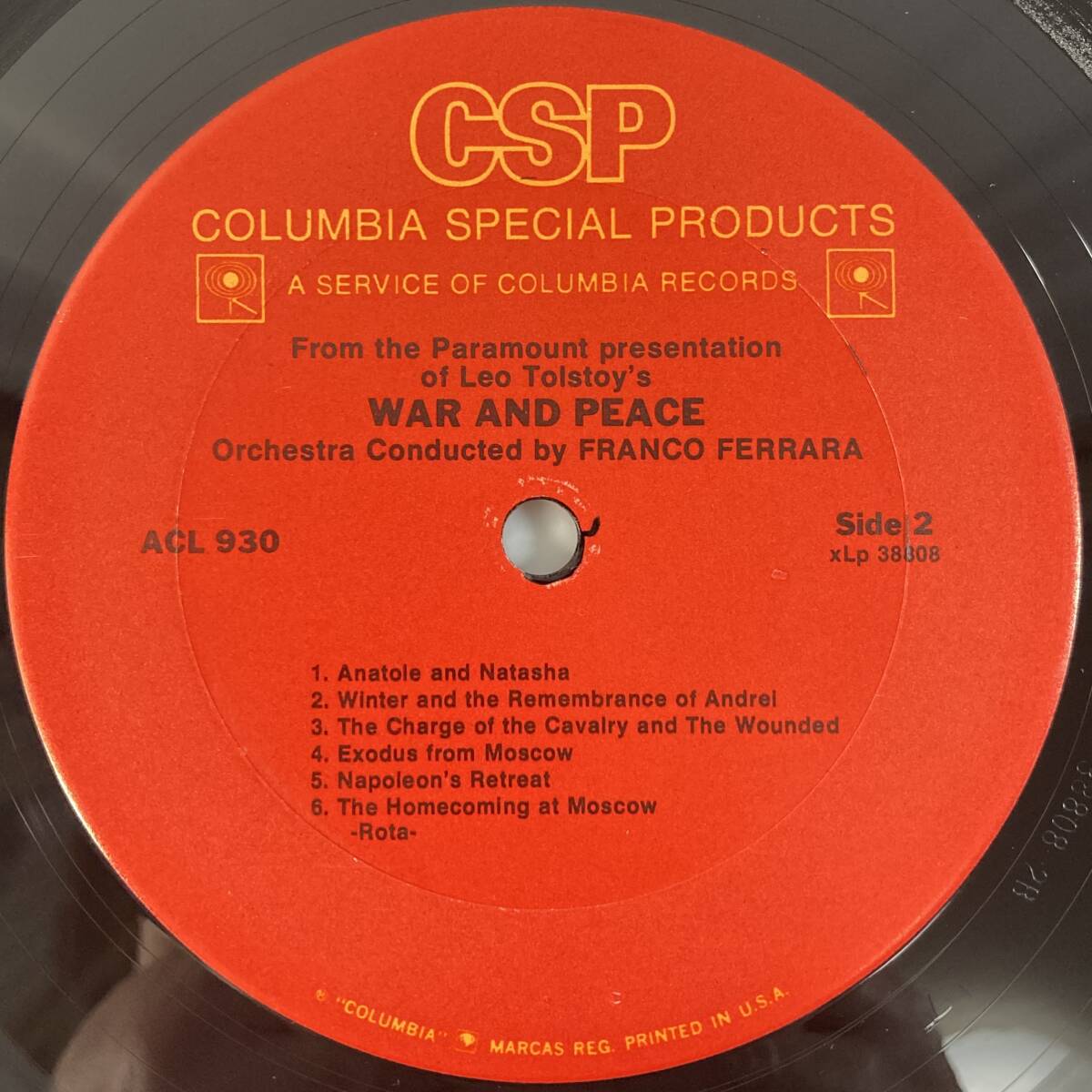 戦争と平和 (1956) ニーノ・ロータ 米盤LP　CSP ACL 930 MONO_画像6