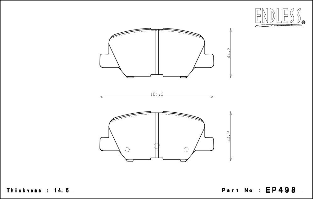 エンドレス ブレーキパッド SSMプラス リア EP498SSMP アウトランダー GF8W H24/10～H28/12 2.4L