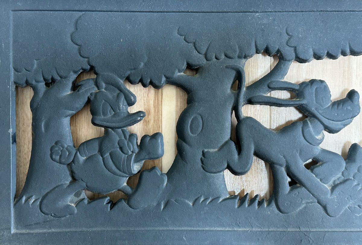 Disney ミッキー ミニー プルート ドナルド 鋳鉄製プレート タカショー 欄間 ガーデニング アンティーク の画像4