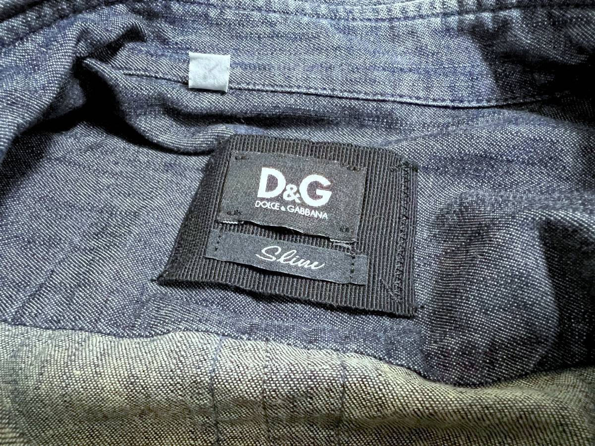D&Gwoshu processing SLIM stretch Denim shirt 37