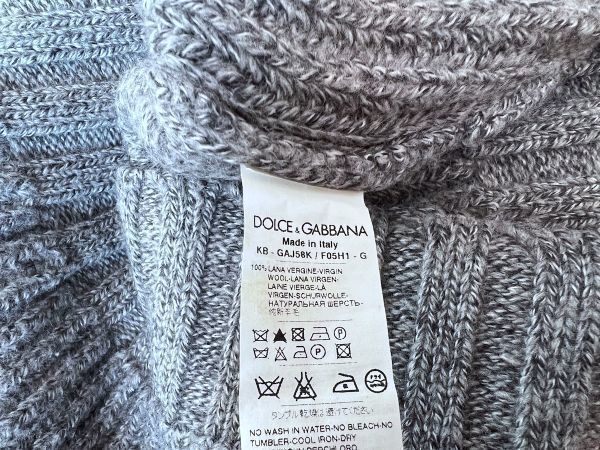 DOLCE&GABBANA フード付き 厚手 リブニットジャケット ニットパーカー 46_画像6