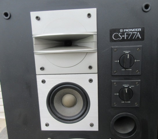 ☆音出しOK☆PIONEER パイオニア ３Wayスピーカー CS-F77A ペア 2個セット 片方エッジ割れあり 音響機器の画像8