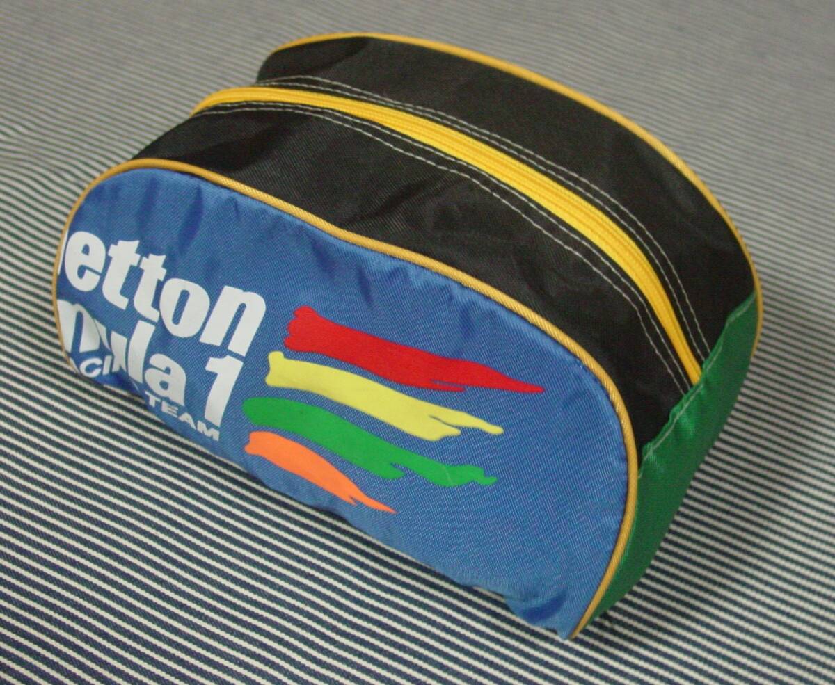 Benetton Formula1 RACING TEAM ベネトン フォーミュラー1 レーシングチーム ポーチ 小物入れ 当時もの レトロ 希少 保管品 ヴィンテージの画像2