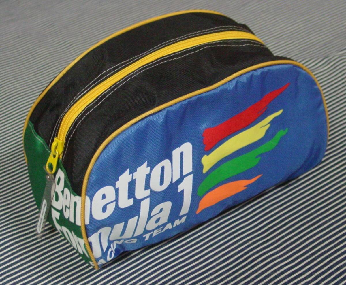 Benetton Formula1 RACING TEAM ベネトン フォーミュラー1 レーシングチーム ポーチ 小物入れ 当時もの レトロ 希少 保管品 ヴィンテージの画像1