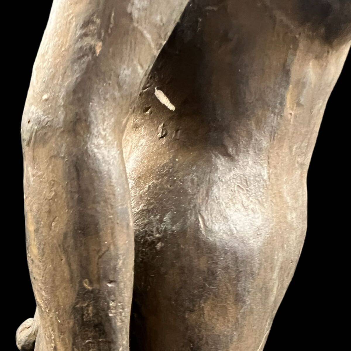 【KF2216】彫刻家 宮本隆 裸婦像 1957年 置物 在銘 飾り物 共箱_画像8
