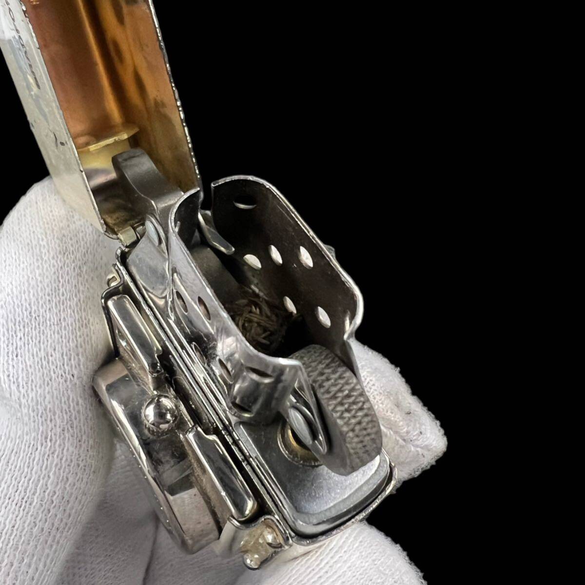 【KF2184】Zippo ジッポー U.S.TRADITIONAL トラディショナル シルバー 時計付きライター 喫煙具 の画像5