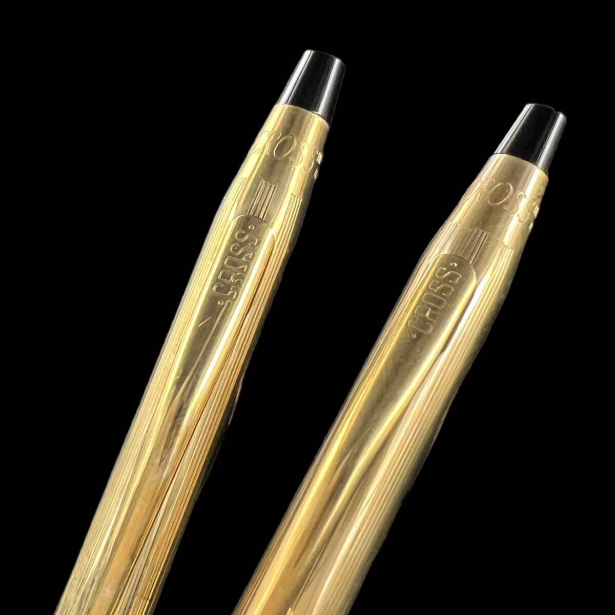 【KF1008】CROSS クロス ボールペン ツイスト式 シャープペンシル ゴールド 金 箱付き の画像2