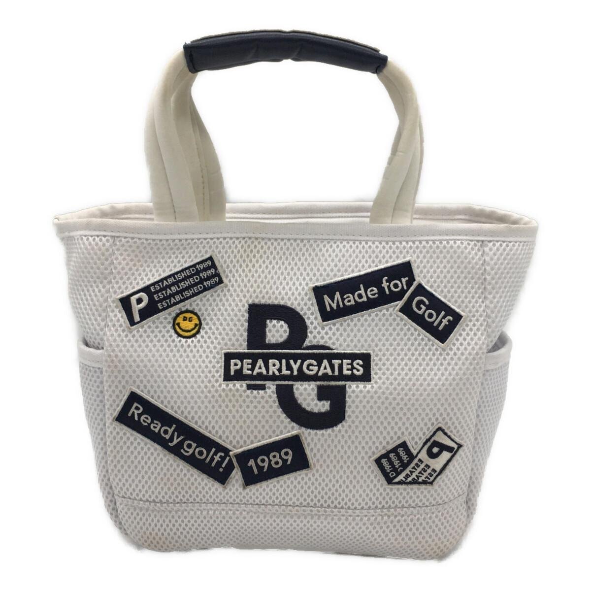 coco★パーリーゲイツ★PEARLY GATES★カートバッグ★ラウンドバッグ★ステッカー柄★ワッペン★中古※レターパックプラス発送可★89226