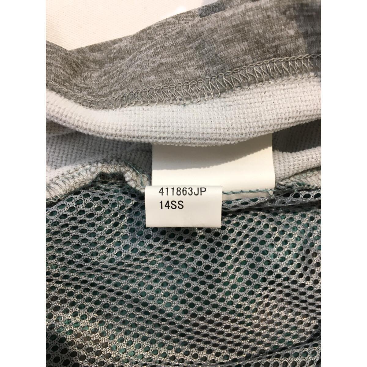 coco* Oacley * long sleeve full Zip outer * thin * rib fleece * gray × green / camouflage pattern *L* used * letter pack post service plus shipping possible *89849